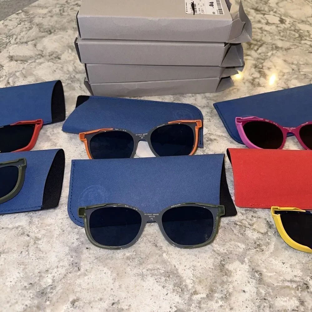 Lot of 6 Ray-Ban RY1632C Youth Sunglasses – For Parts/Repair – Asst Colors